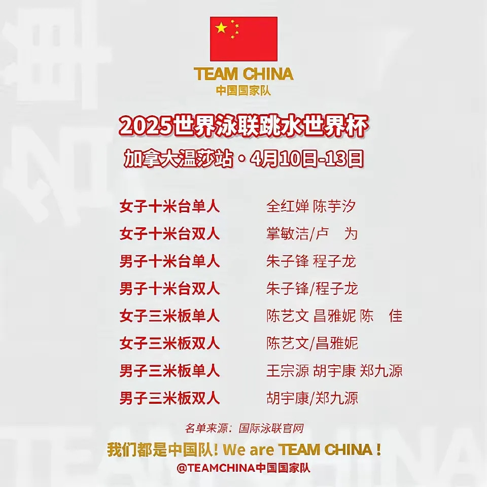 加拿大代表团在跳水比赛夺冠，实力雄厚